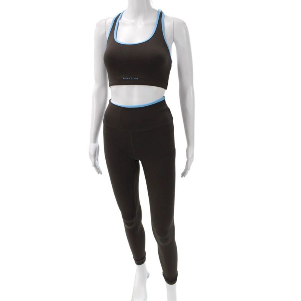 PE Nation Womens Leggings Set Black Polyester Blend Size XS